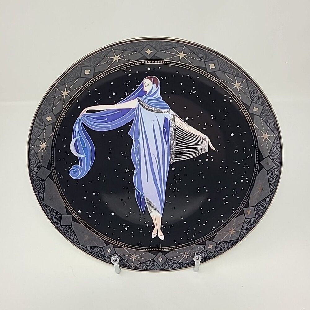 Royal Doulton House of Erte “MOONLIGHT” Franklin Mint Collector's Plate Art Deco